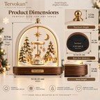 Tervokan™ Everglow Reindeer Christmas Village  Illuminated Rotating Holiday Centerpiece