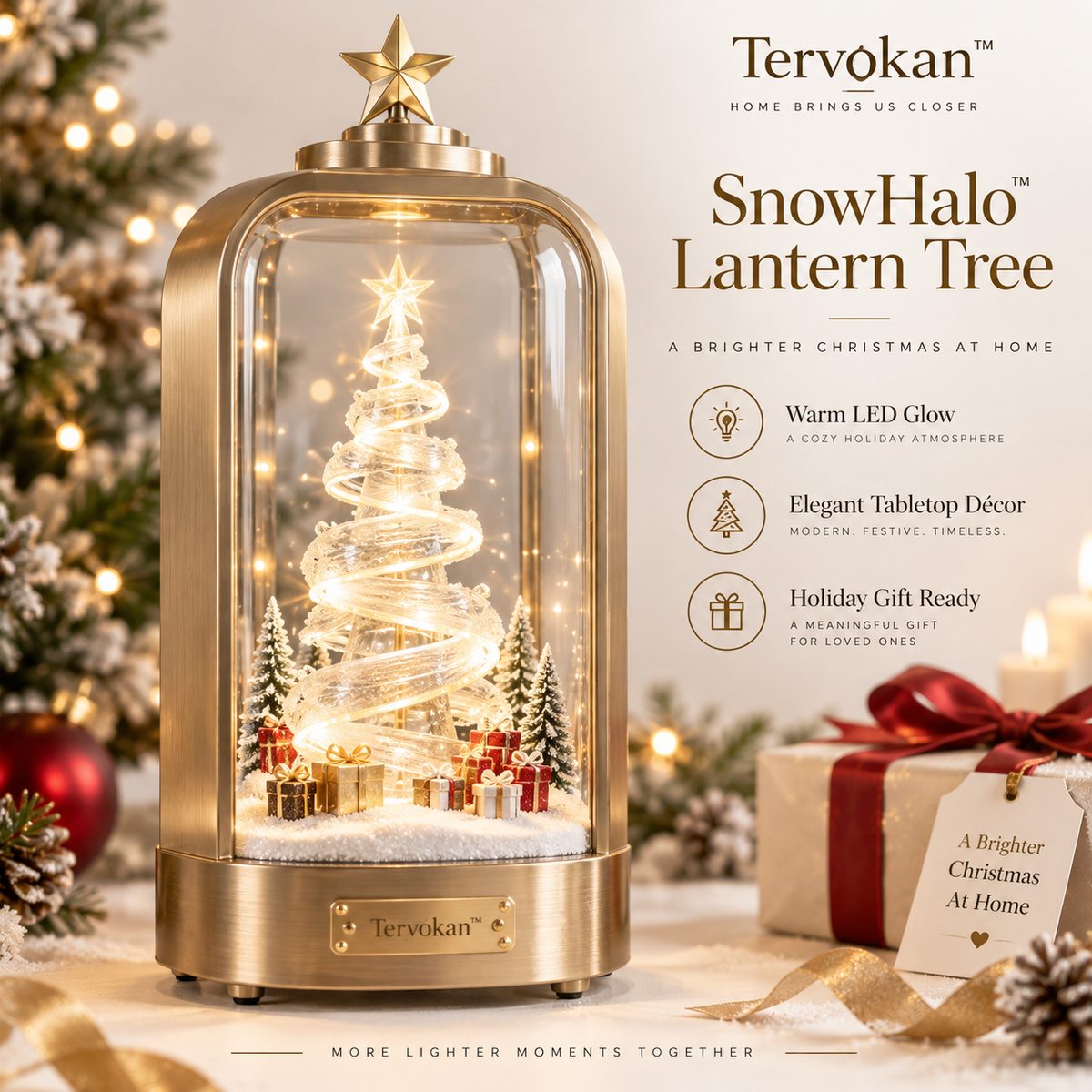 Tervokan™Lantern Tree — Illuminated Christmas Tabletop Décor