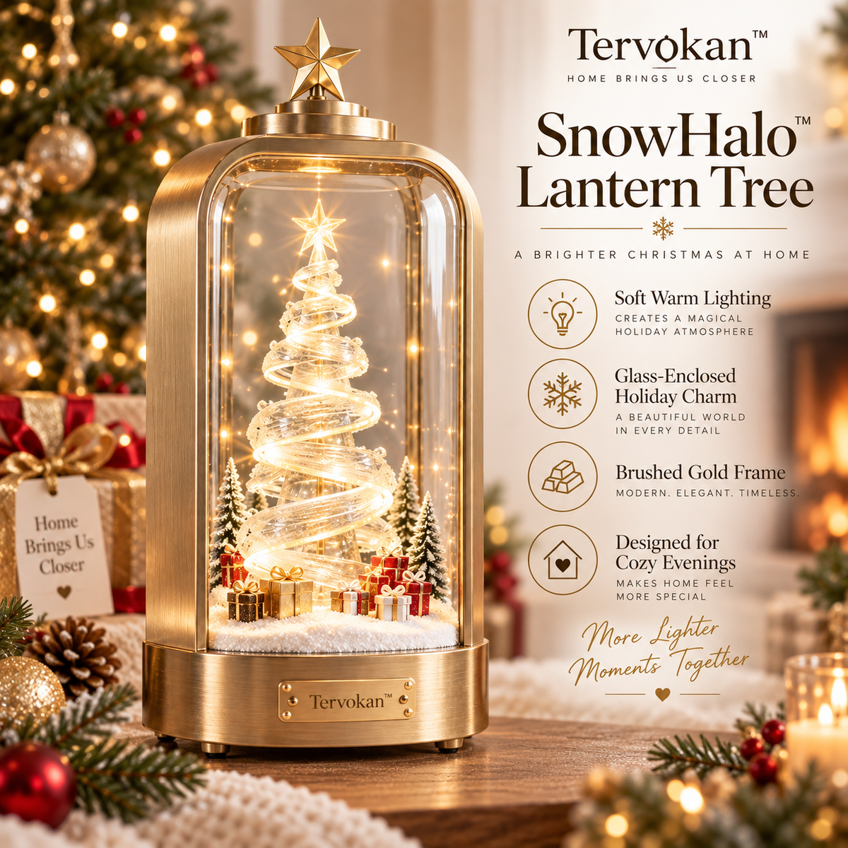 Tervokan™Lantern Tree — Illuminated Christmas Tabletop Décor