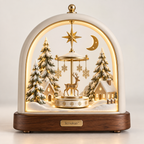 Tervokan™ Everglow Reindeer Christmas Village  Illuminated Rotating Holiday Centerpiece