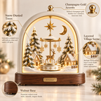 Tervokan™ Everglow Reindeer Christmas Village  Illuminated Rotating Holiday Centerpiece