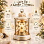Tervokan™ Snowglow Carousel Lantern – Rotating Christmas Lighted Tabletop Decor