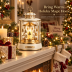 Tervokan™ Snowglow Carousel Lantern – Rotating Christmas Lighted Tabletop Decor