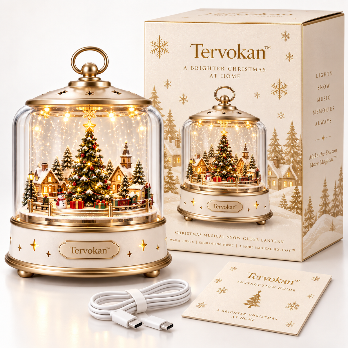 Tervokan™ Enchanted Christmas Village Glow Lantern
