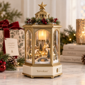 Tervokan™ SnowLoom Christmas Village Lantern – Rotating Lighted Holiday Village Decor
